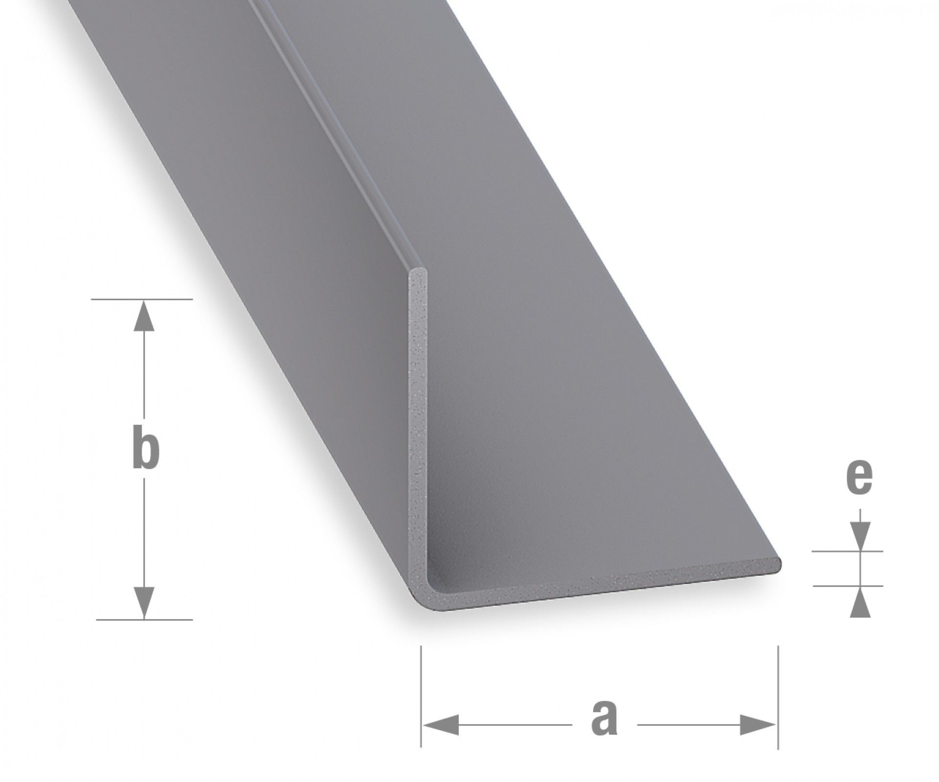 Cantoneira PVC Cinza 10x10mm 1m MaxMat