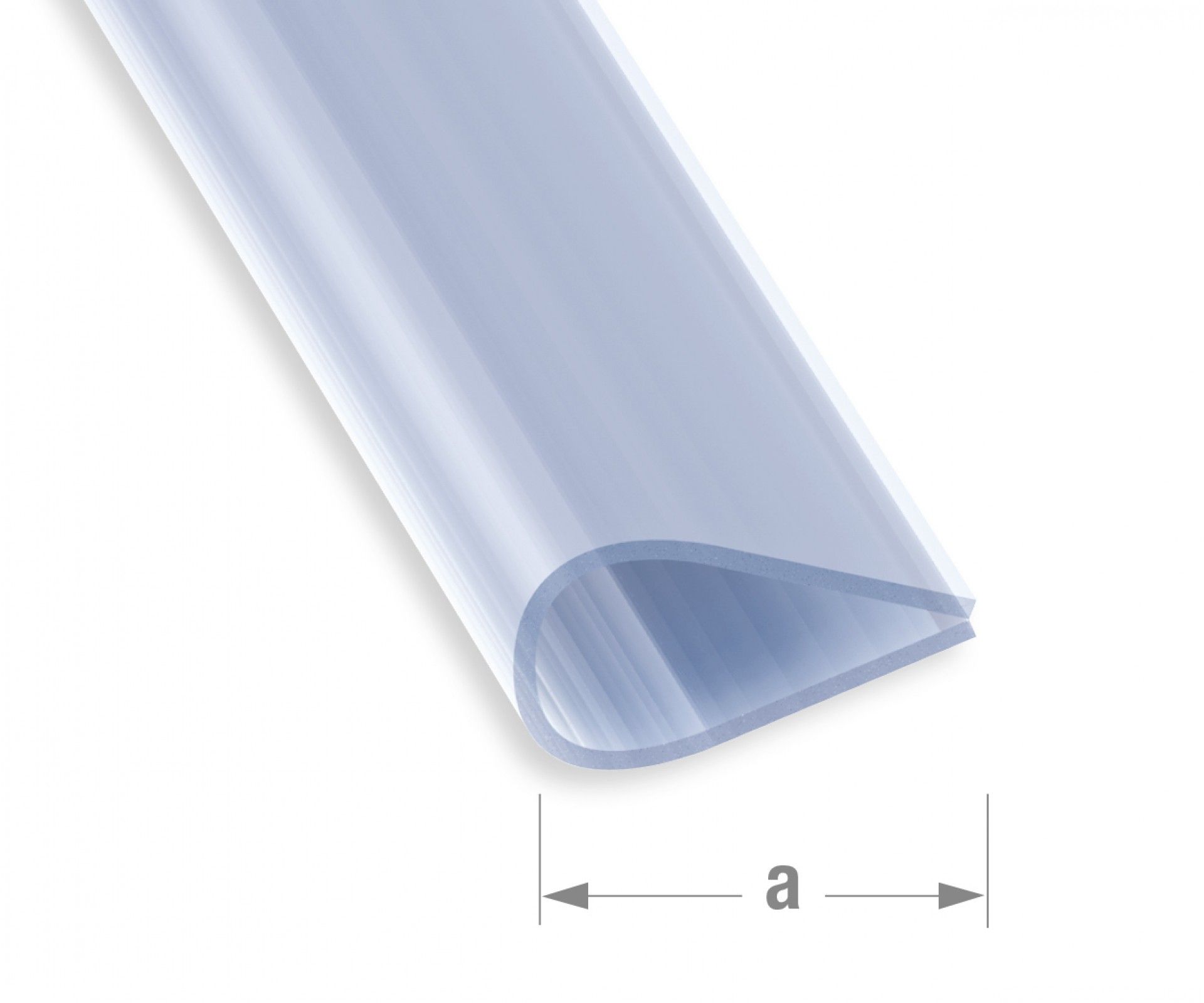 Baguete Encadernação PVC Transparente - 1m