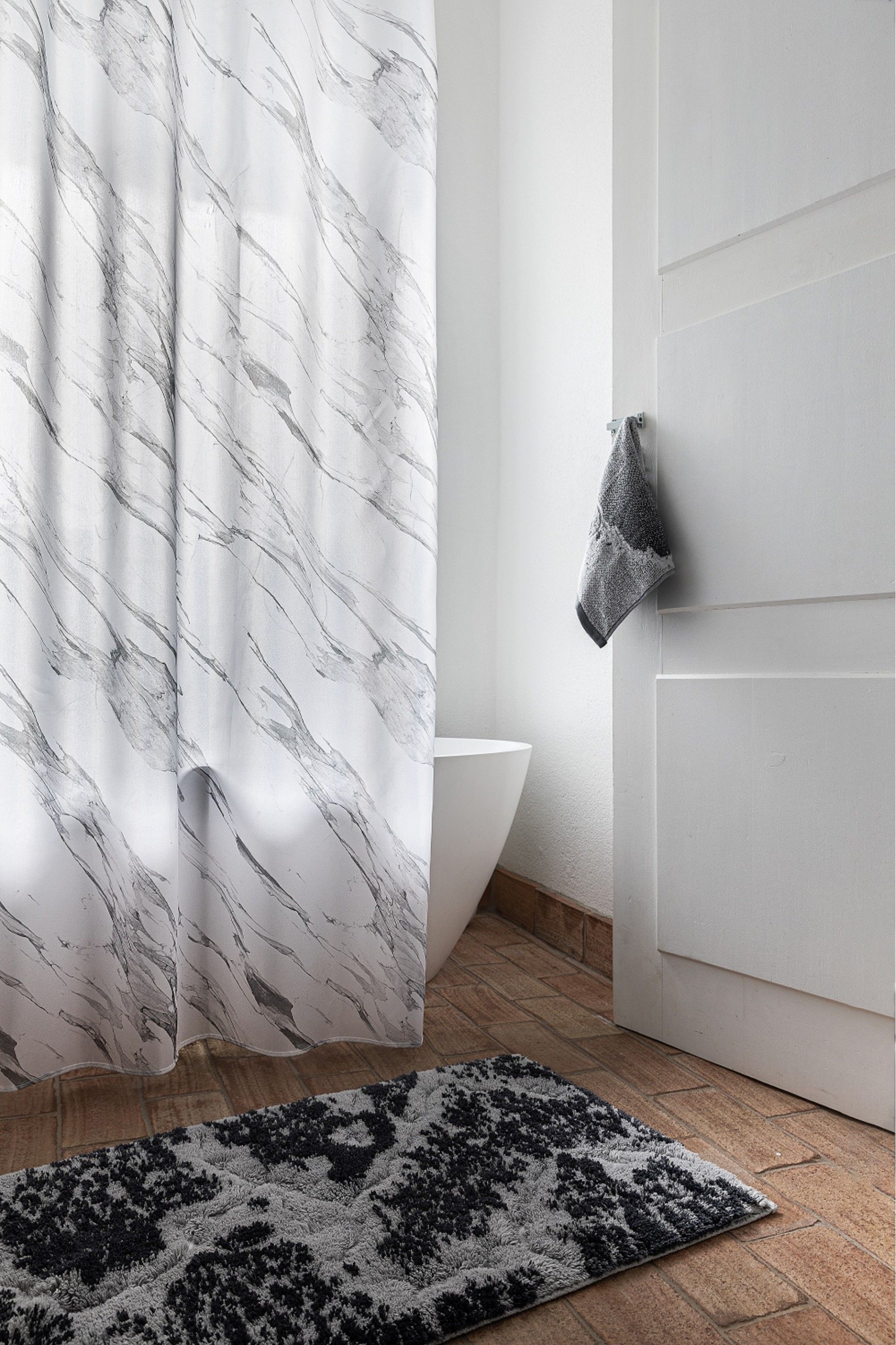 Cortina Marble 180x200cm Silver