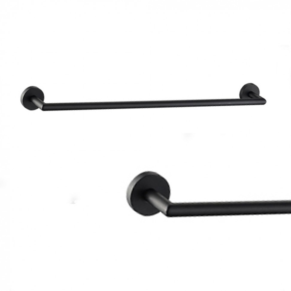 Toalheiro de Barra 50cm Preto Ba�o