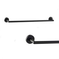 Toalheiro de Barra 50cm Preto Baço Toalheiro de Barra 50cm Preto Baço