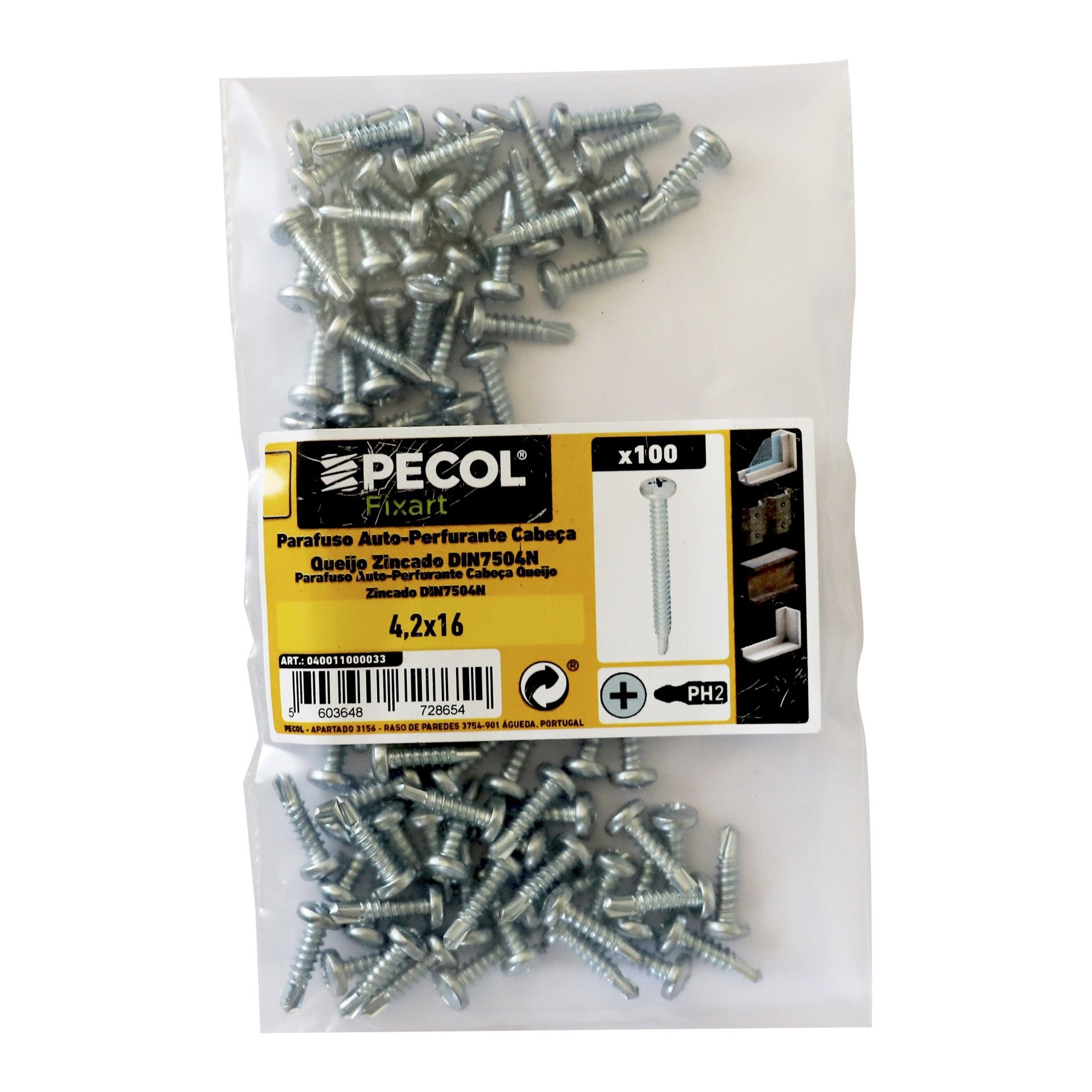 Parafuso AutoPerfurante Cabeça de Queijo 3/8x8