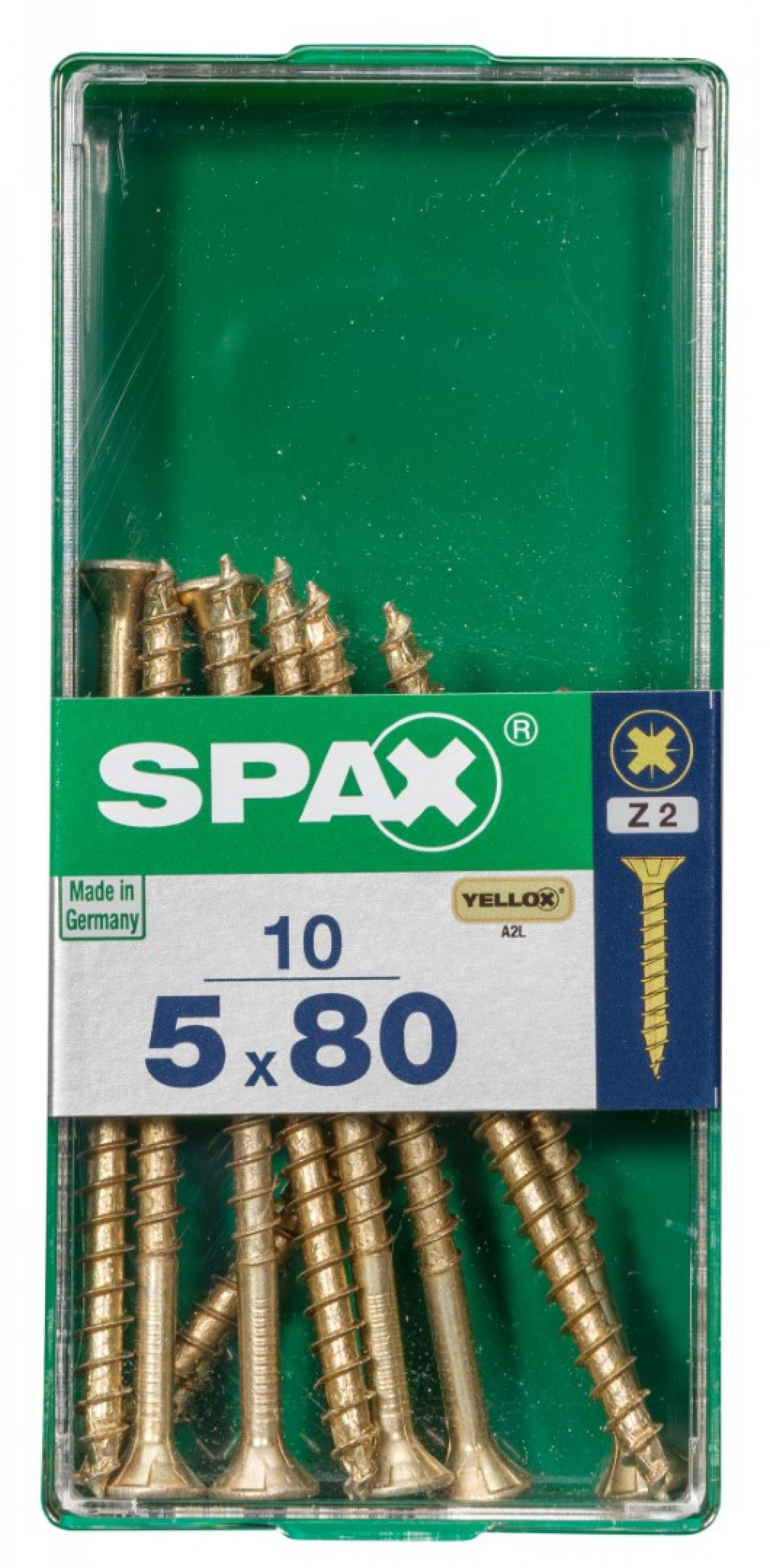 SPAX CP YELLOX 5x80mm M