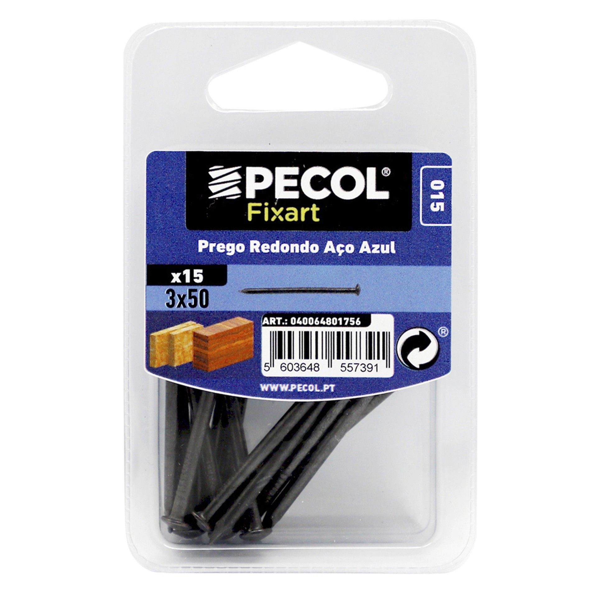 Prego Redondo 3,x50 Aço Azul