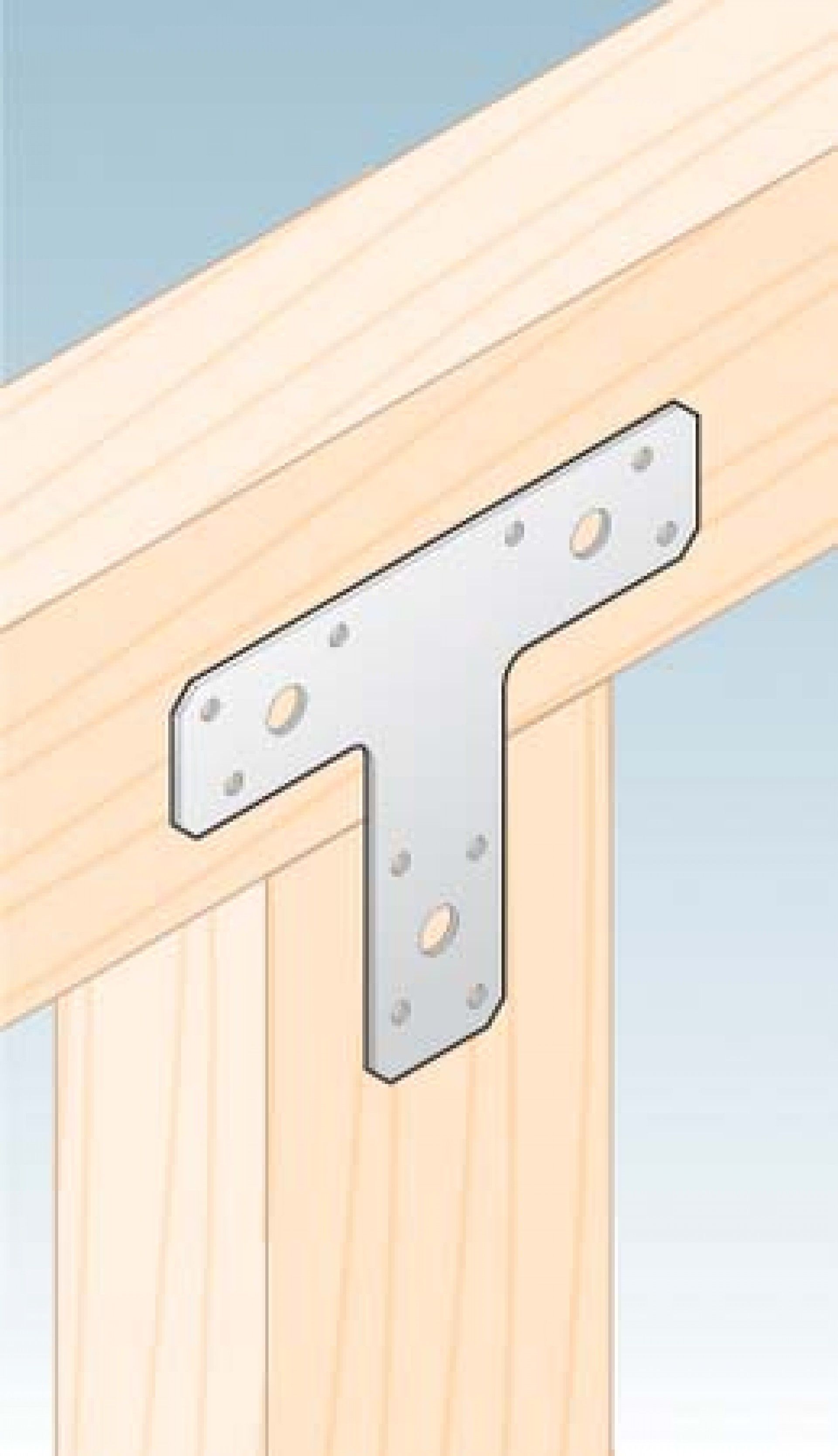 Esquadro em T Galvanizado 70x50