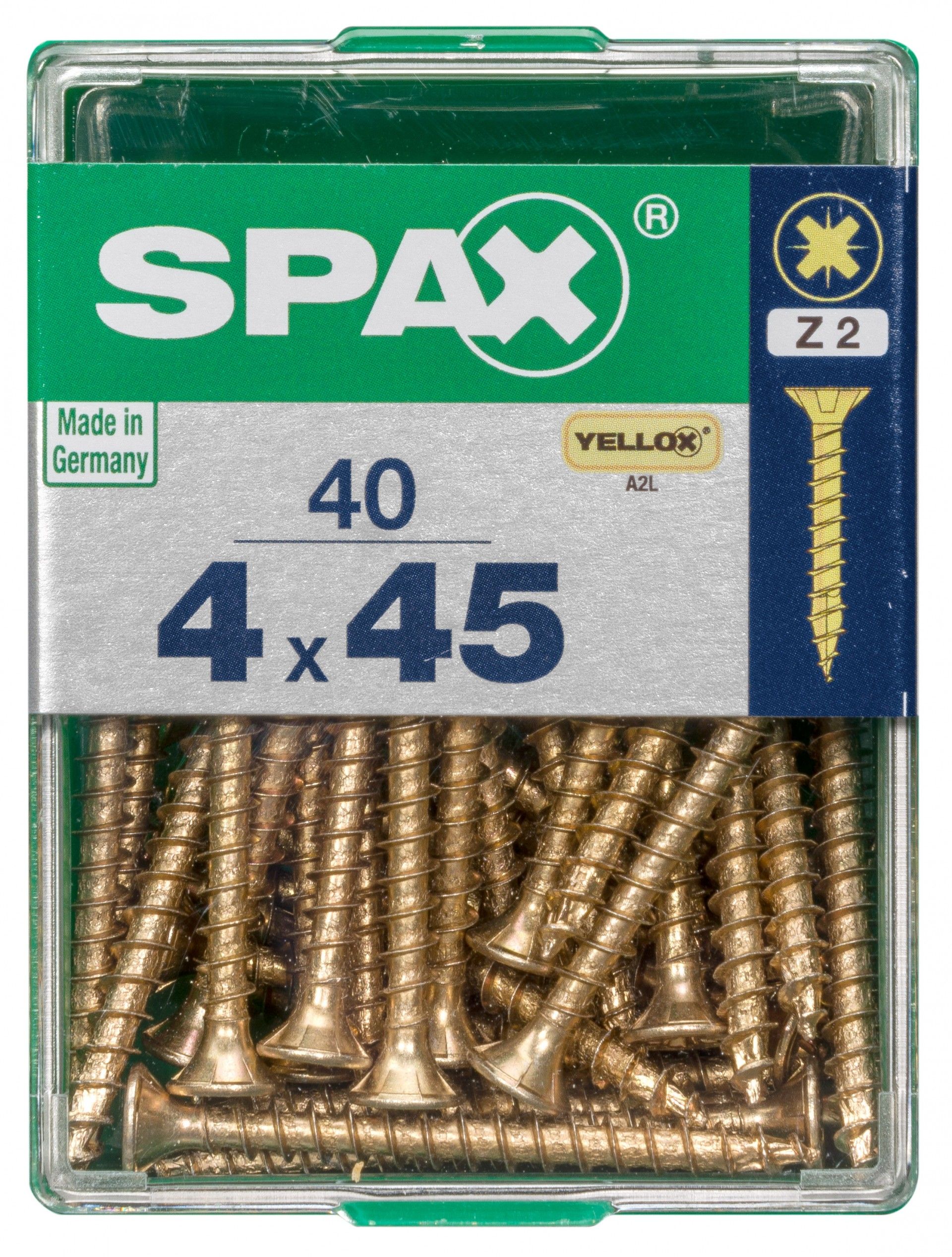 SPAX CP YELLOX 4x45mm M