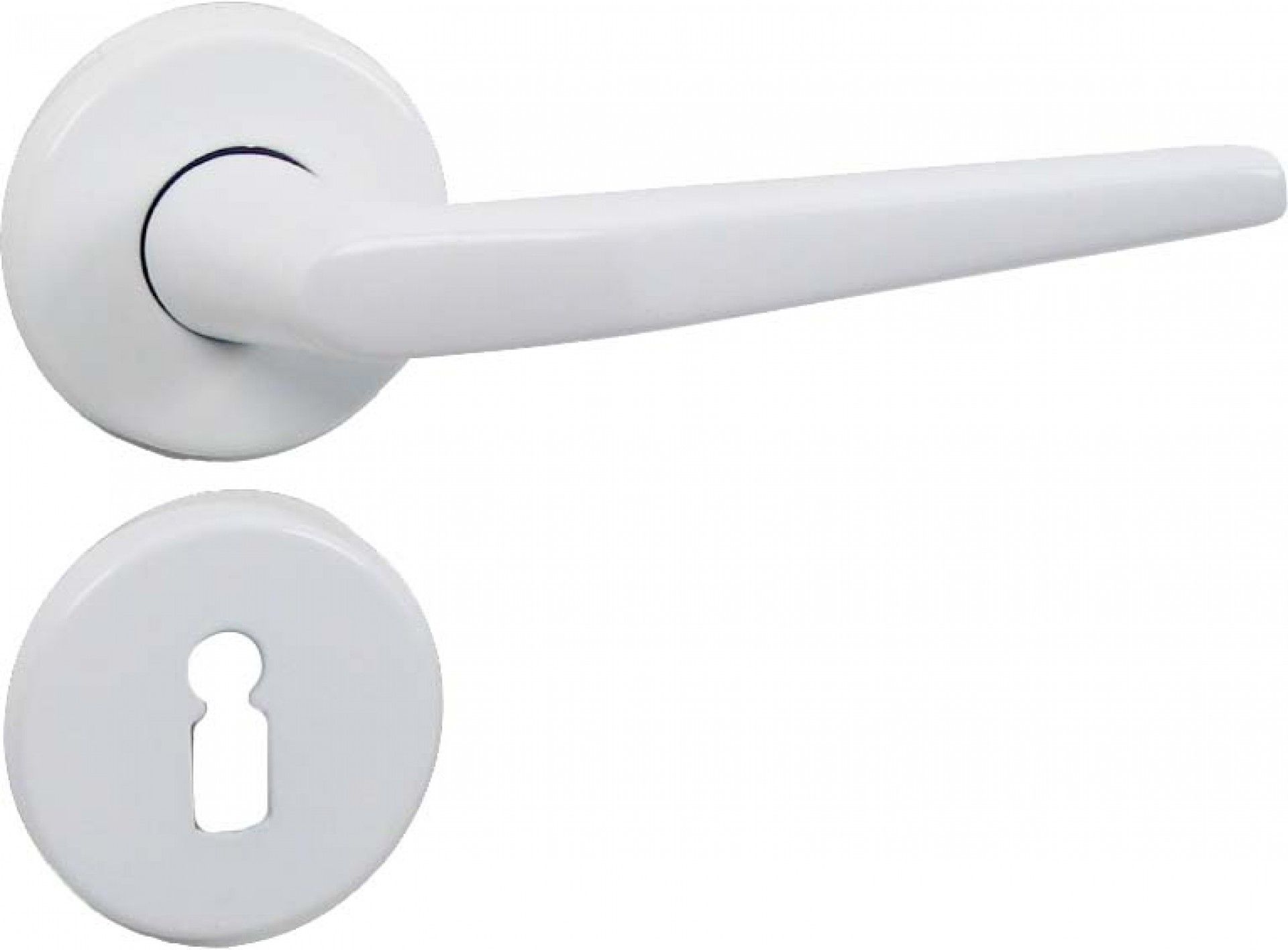 Puxador Porta 1001 C/Roseta Alumínio Branco