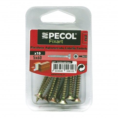 Parafuso Aglomerado Cabeça Embeber Torx 5x60 Parafuso Aglomerado Cabeça Embeber Torx 5x60