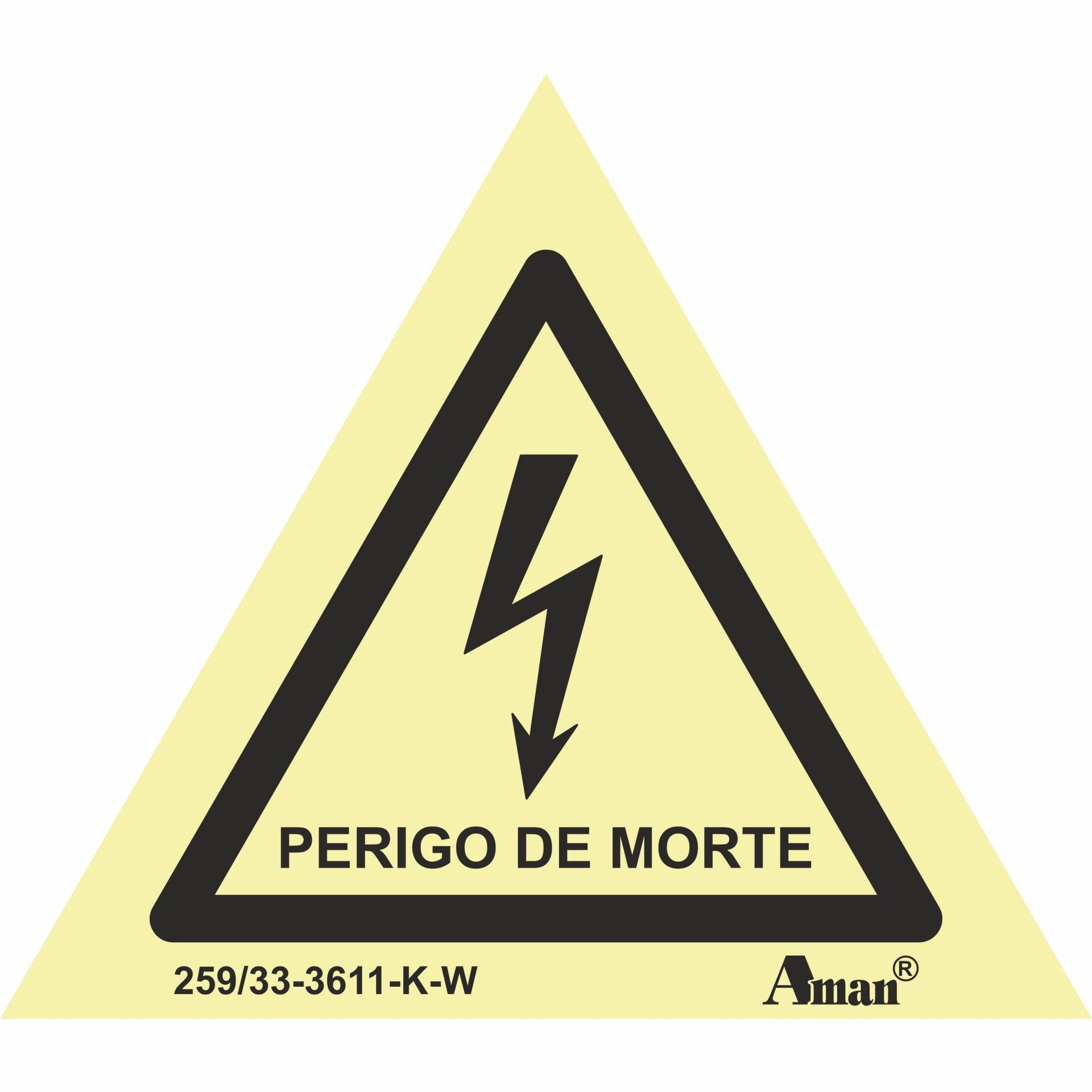 Sinalética Fotoluminescente Perigo de Morte