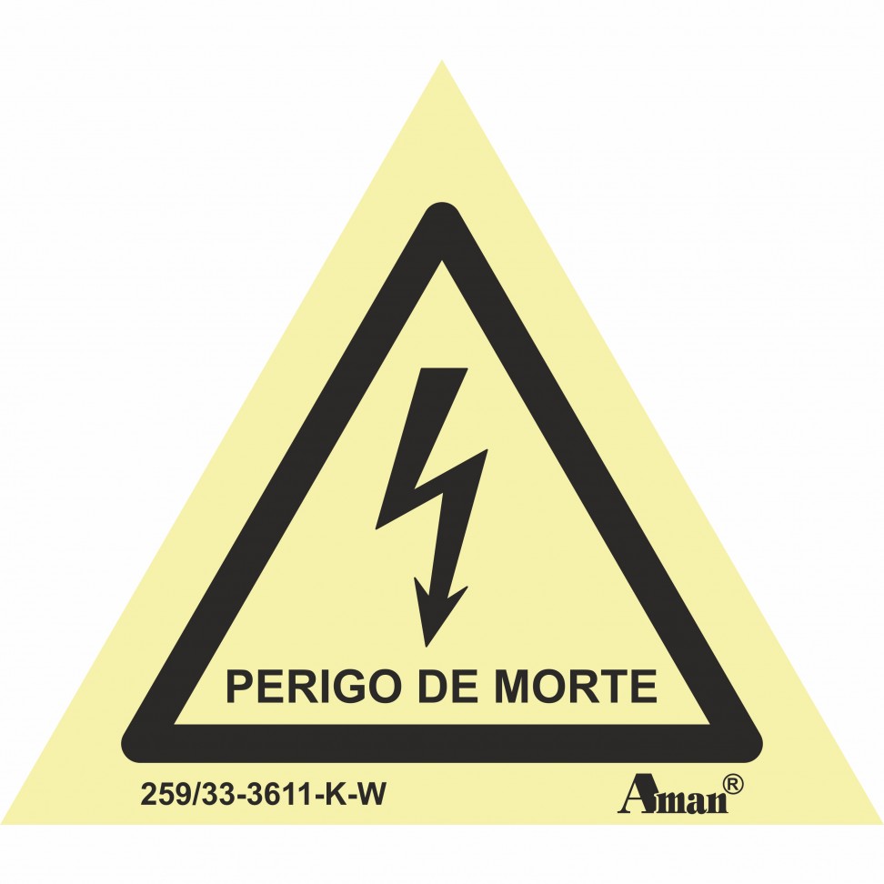 Sinal�tica Fotoluminescente Perigo de Morte