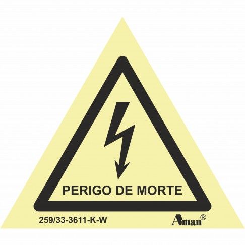 Sinalética Fotoluminescente Perigo de Morte Sinalética Fotoluminescente Perigo de Morte