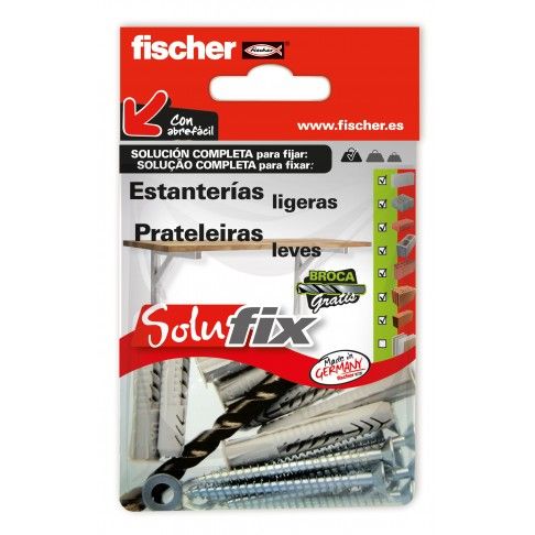 Kit Fixação Prateleiras Leves SOLUFIX Kit Fixação Prateleiras Leves SOLUFIX