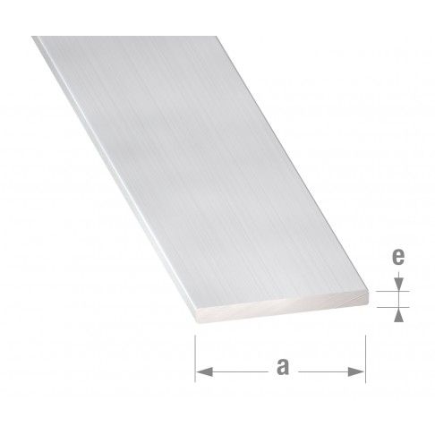 Perfil Plano Alumnio Incolor 30x2mm-1m