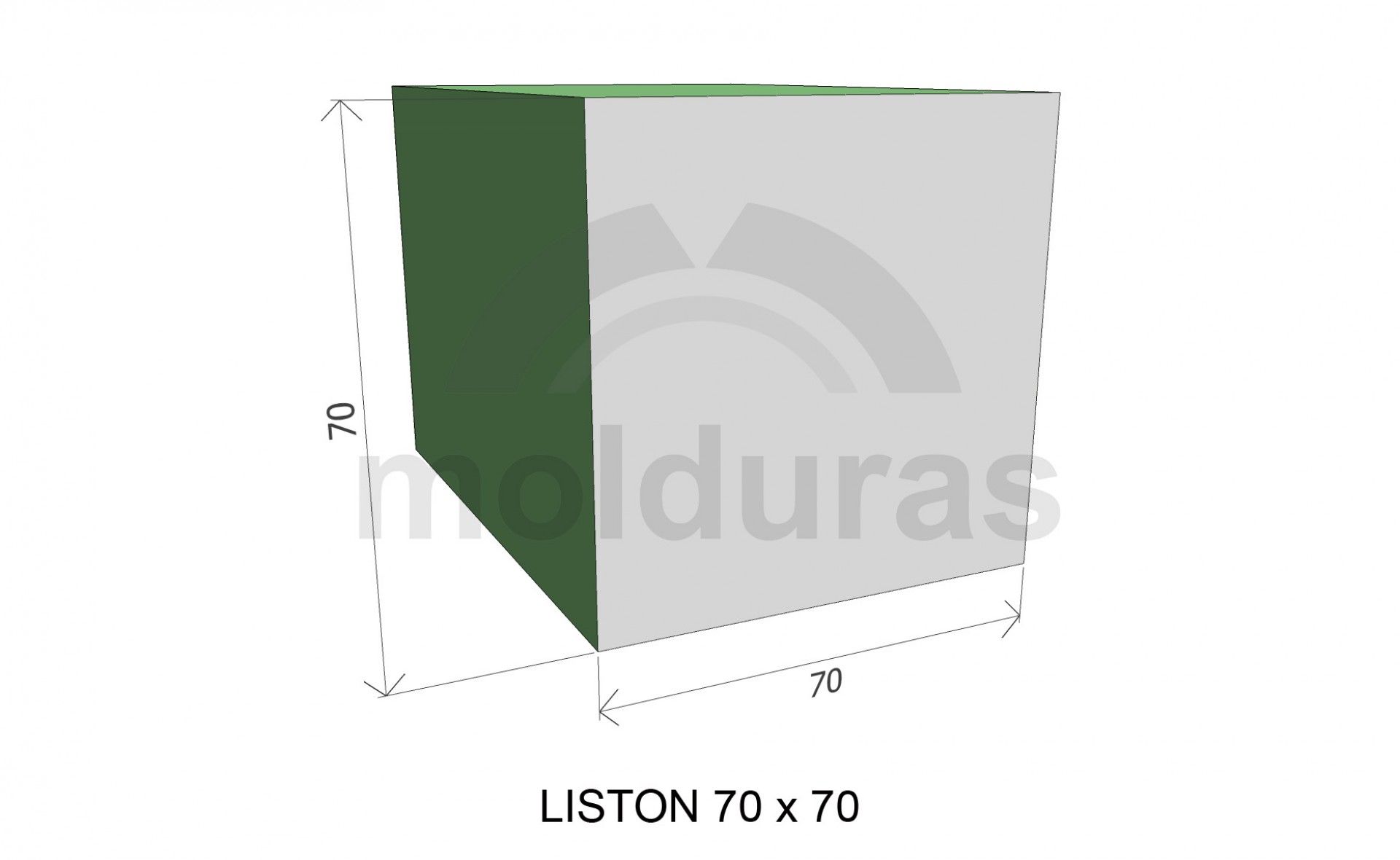 Ripa Abeto Aplainada 70x70x2400mm