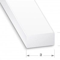 Perfil Retângulo PVC Branco 6x4mm-1m Perfil Retângulo PVC Branco 6x4mm-1m