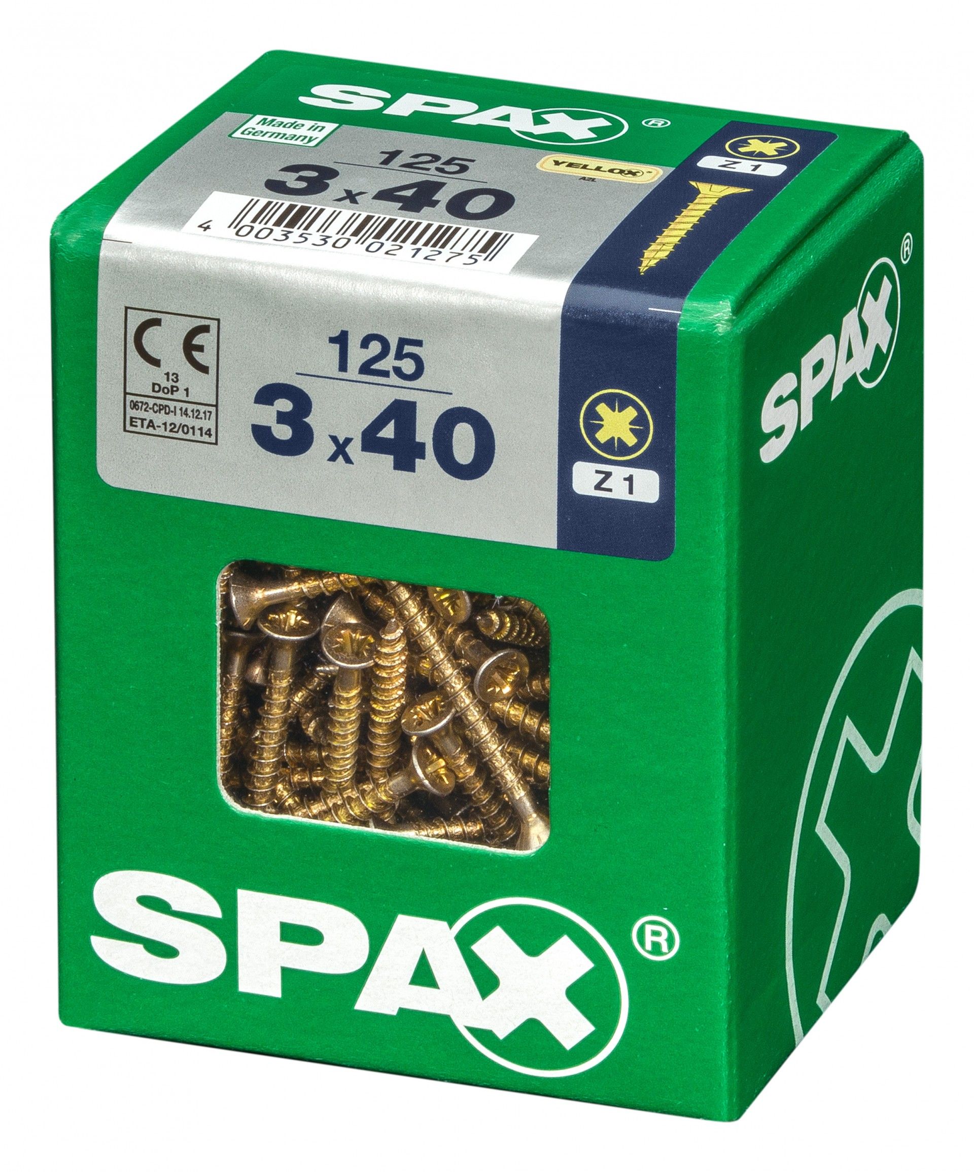 SPAX CP YELLOX 3x40mm L