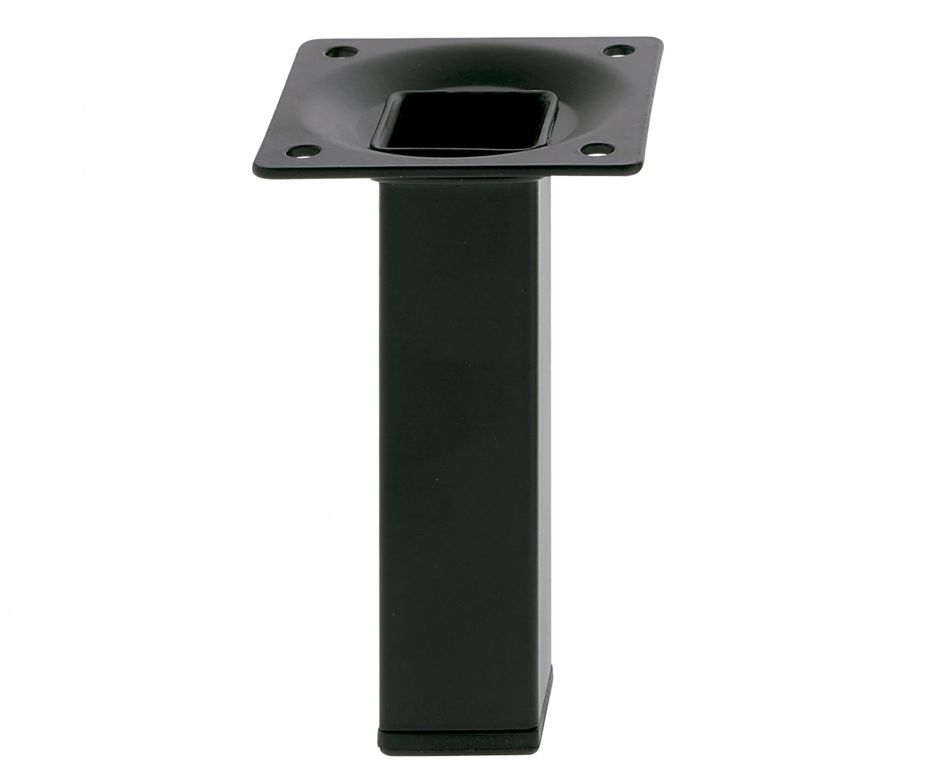 Perna Aço Quadrada 25x25x200mm Preto