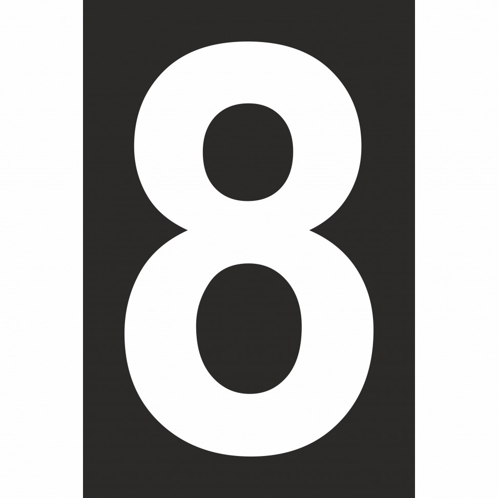 N�mero 8 PVC Preto