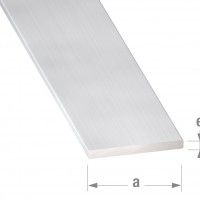 Perfil Liso Alumínio 15x2mm-1m Perfil Liso Alumínio 15x2mm-1m