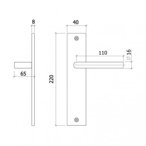Puxador Porta 1450 T Inox Puxador Porta 1450 T Inox