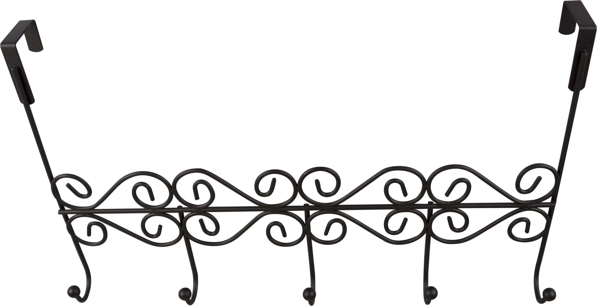 Cabide 5 Ganchos Metal Preto