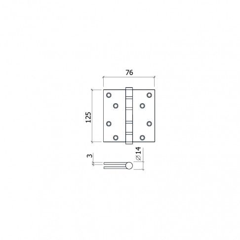 Dobradiça C/Roldana Maxmat 5 Inox Dobradiça C/Roldana Maxmat 5 Inox