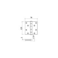 Dobradiça C/Roldana Maxmat 5 Inox Dobradiça C/Roldana Maxmat 5 Inox