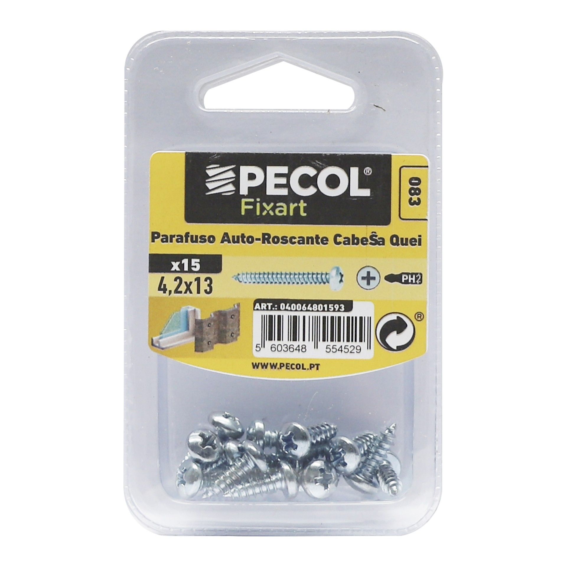 Parafuso Auto Roscante Cabeça de Queijo 4,2x13