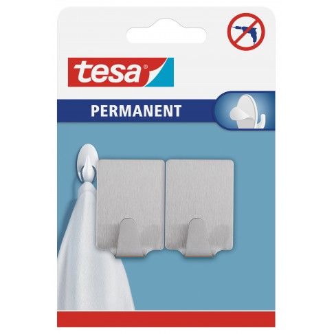 Ganchos TESA Permanentes Metal (2 unid) Ganchos TESA Permanentes Metal (2 unid)