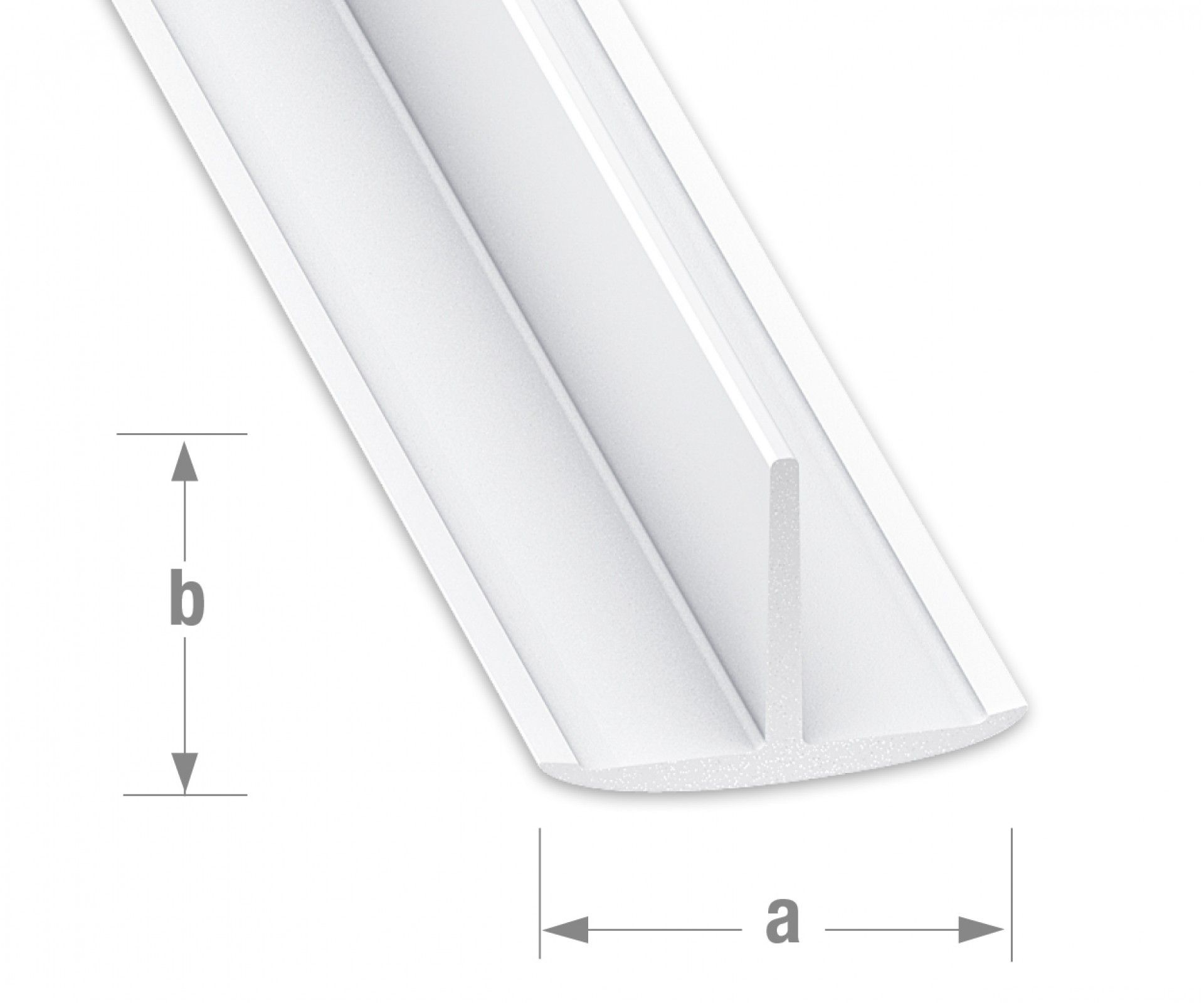 Perfil T PVC Branco 25x18mm-2,6m