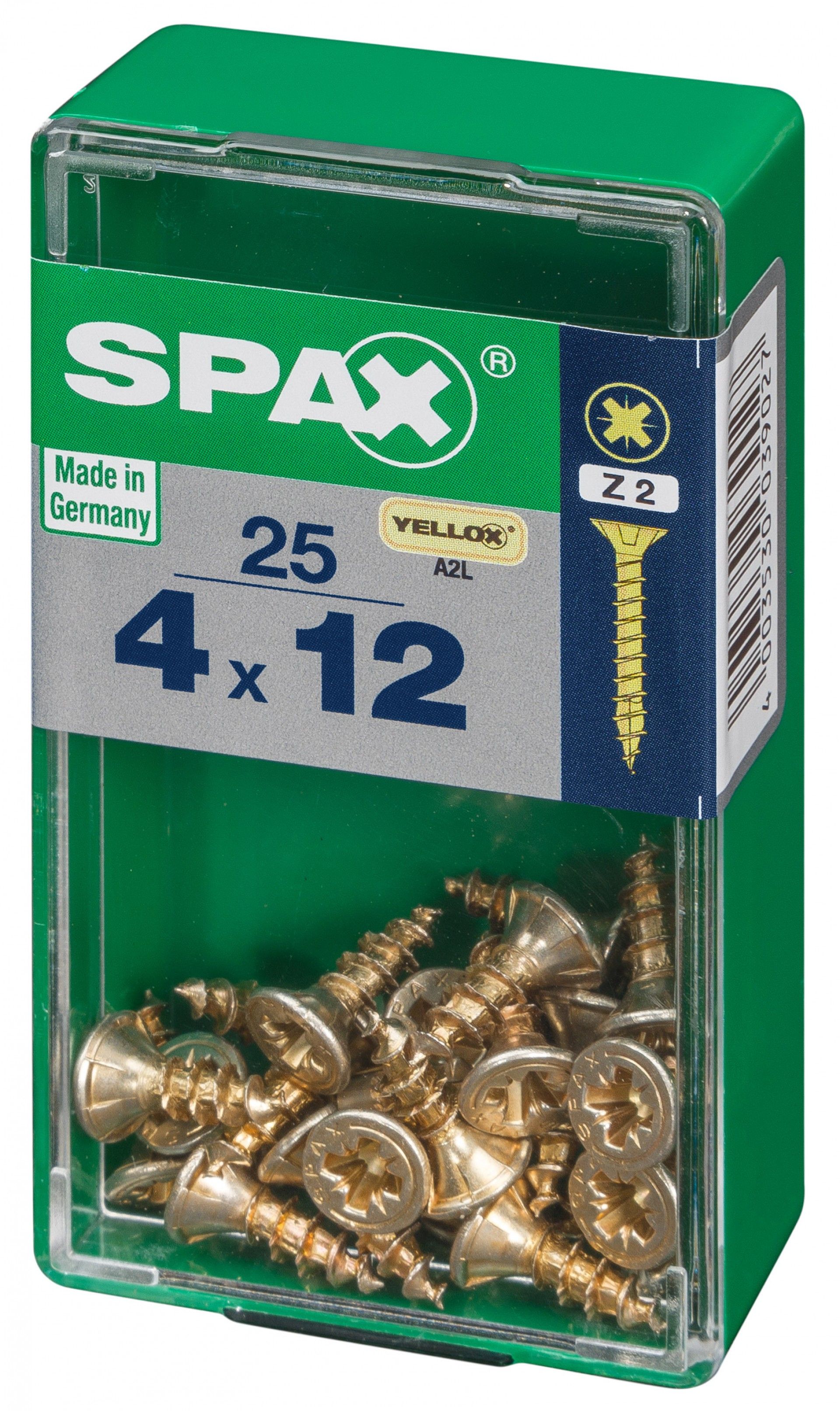 SPAX CP YELLOX 4x12mm S