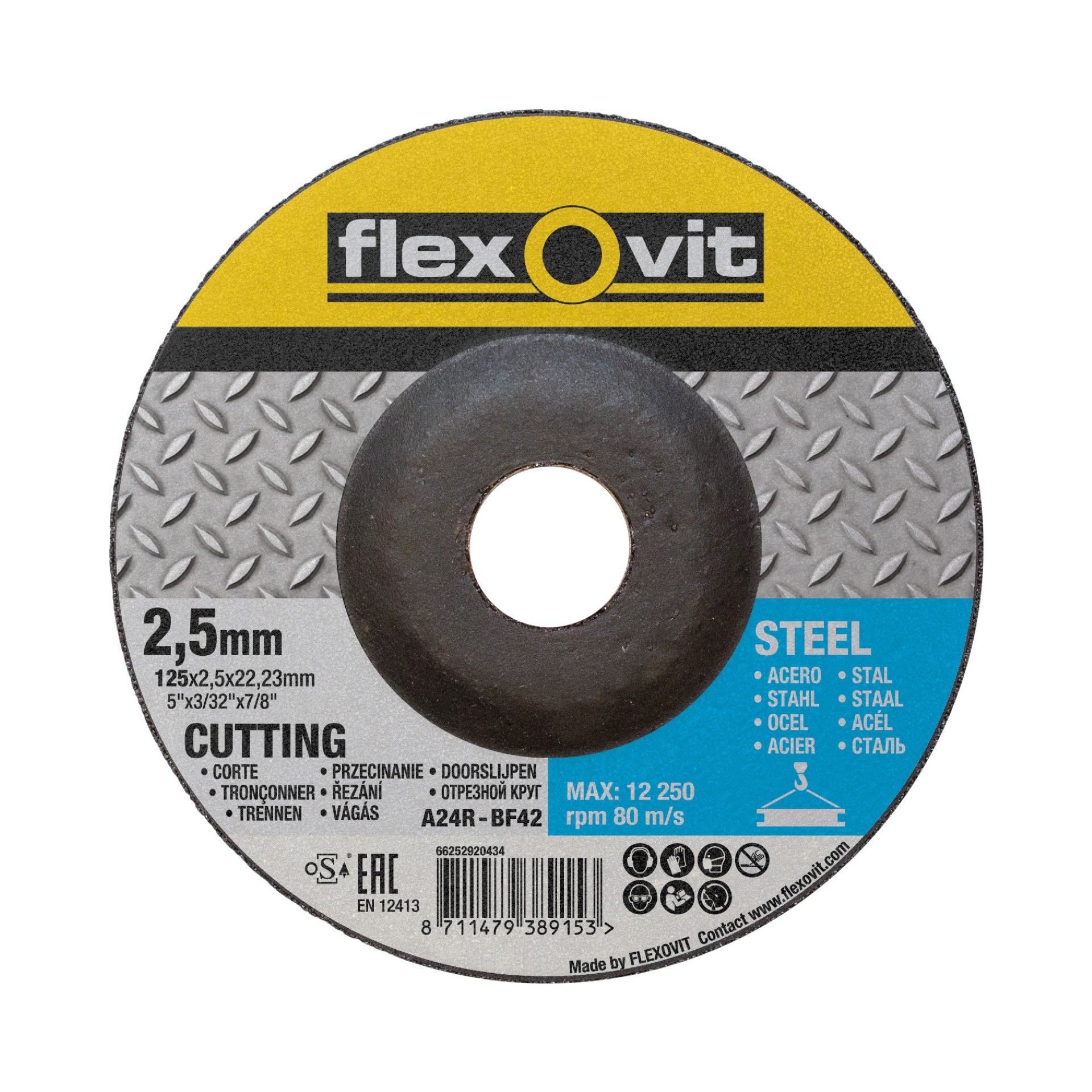 Disco Corte Metal 125x2,5x22,2mm