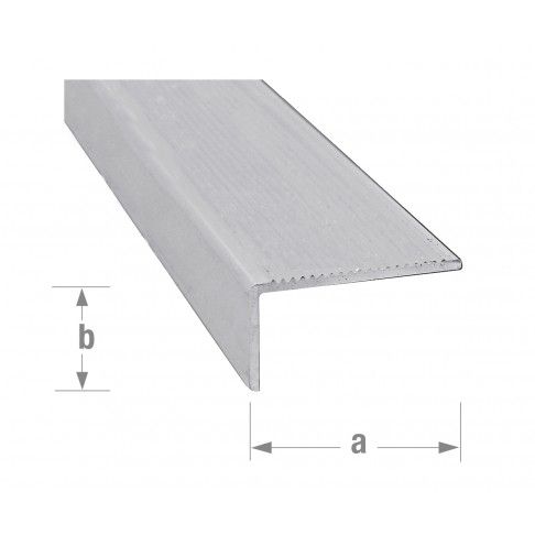 Perfil proteção degrau, alumínio 40x14mm - 2m Perfil proteção degrau, alumínio 40x14mm - 2m