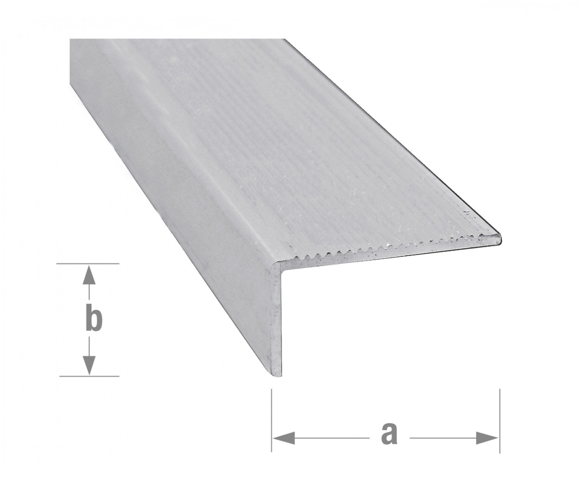 Perfil proteção degrau, alumínio 40x14mm - 2m