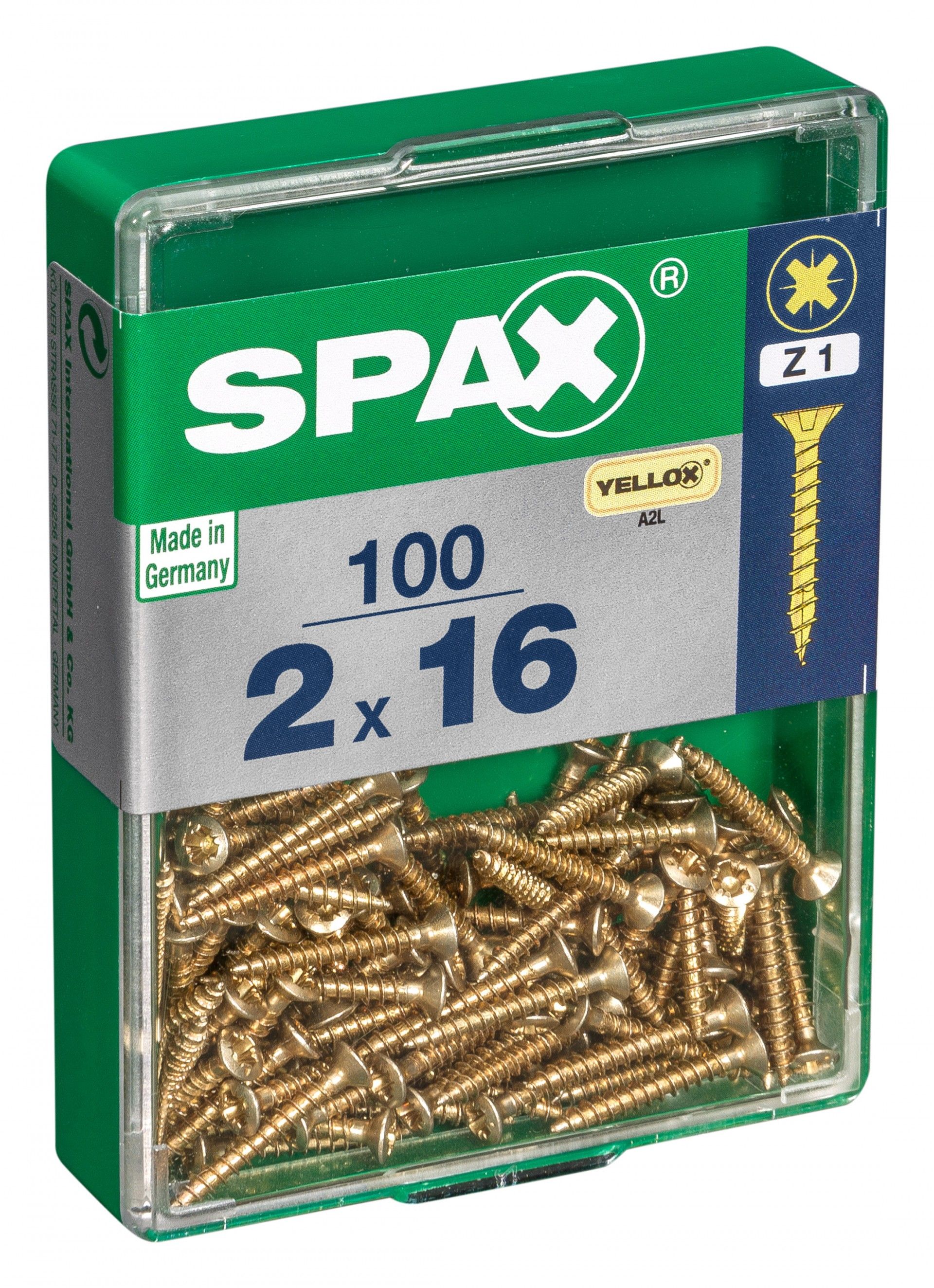 SPAX CP YELLOX 2x16mm M