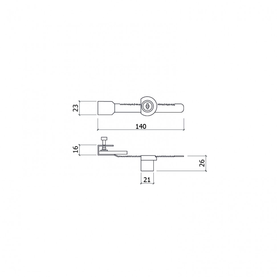 Fechadura para Vitrine Cromado