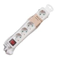 Bloco 5 Tomadas Com Interruptor e Cabo 3mx1.5mm Bloco 5 Tomadas Com Interruptor e Cabo 3mx1.5mm