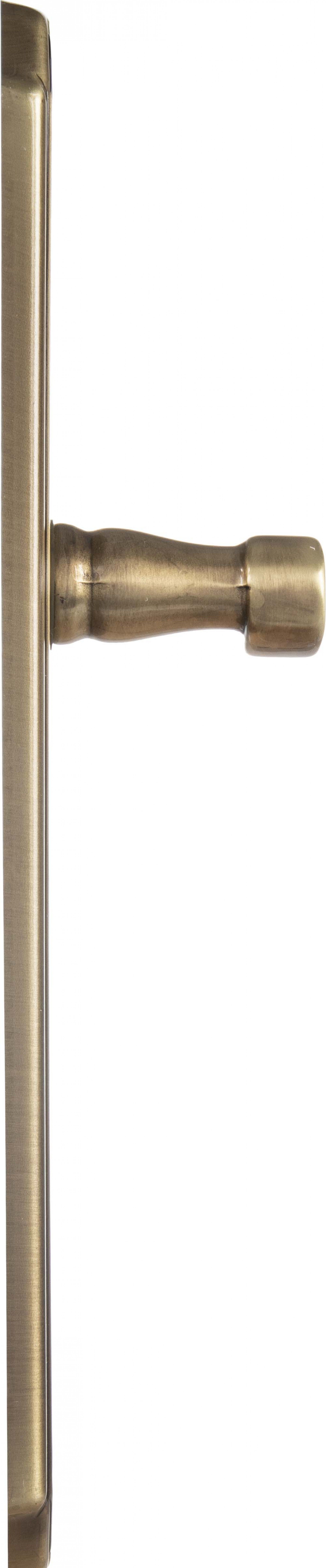 Puxador De Porta Placa Oxidado Francês