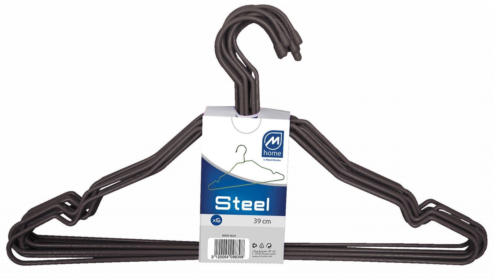 Conjunto de 6 Cabides Castanho