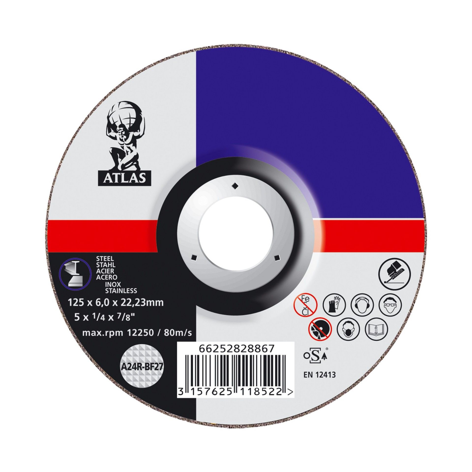 Disco Corte/Rebarbar Metal 125mm