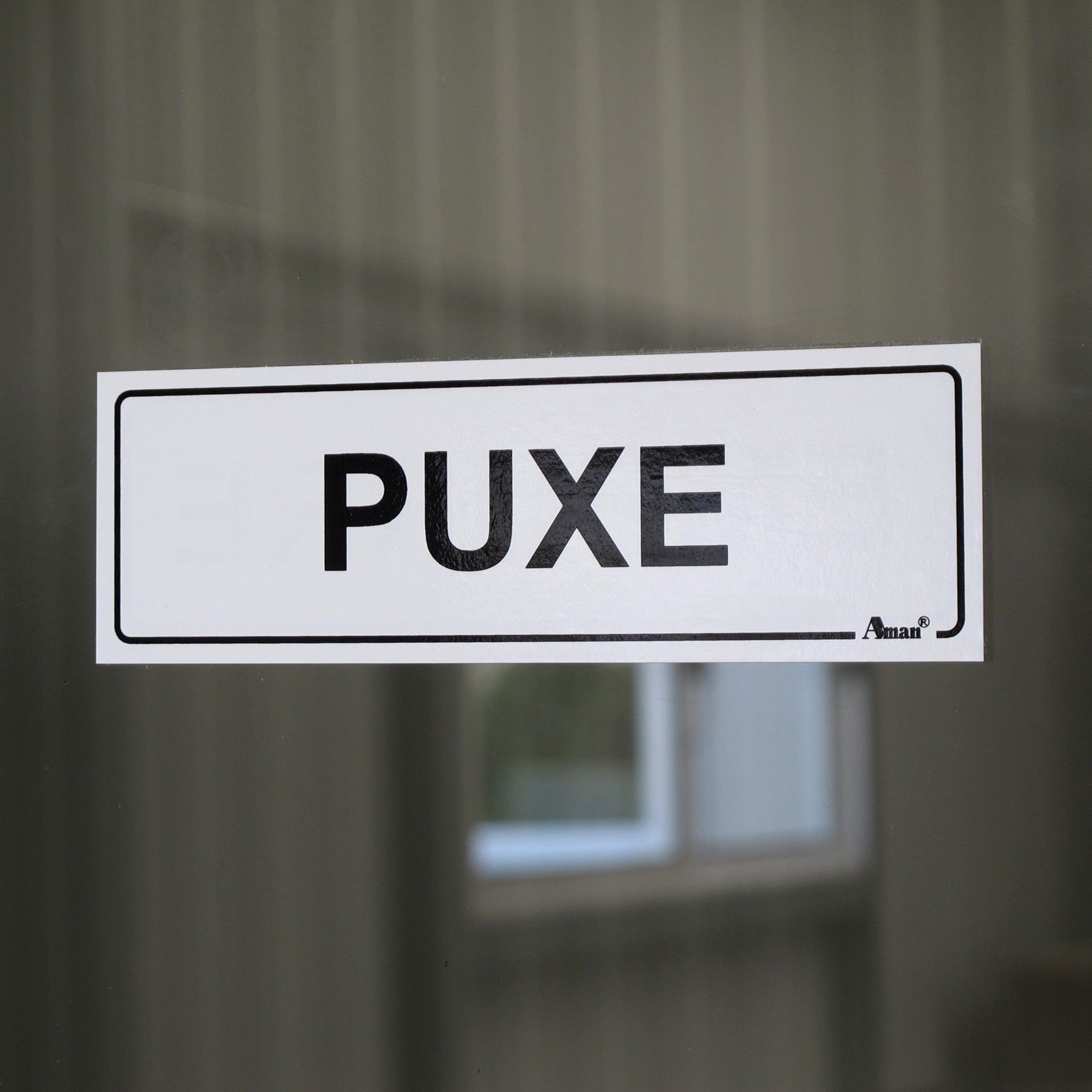 Sinalética Autocololante Horizontal "Puxe"