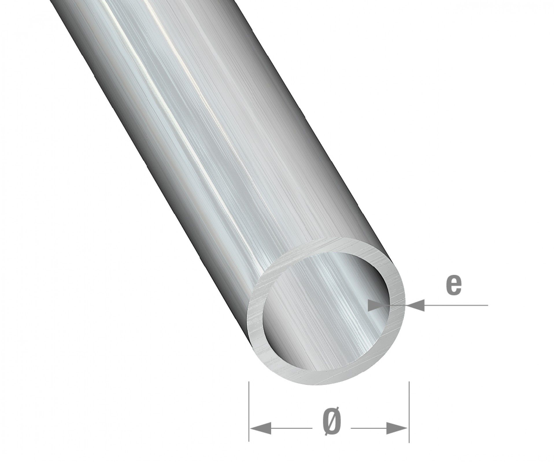 Tubo Redondo Alumínio 10x1mm-1m