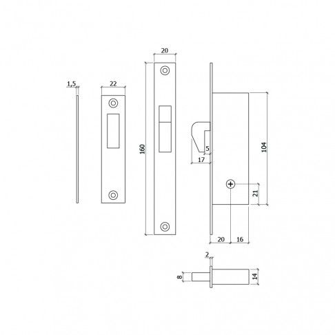 Fechadura Segurança 415 Inox Fechadura Segurança 415 Inox