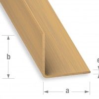 Perfil Ângulo PVC Carvalho 20x20mm-1m Perfil Ângulo PVC Carvalho 20x20mm-1m