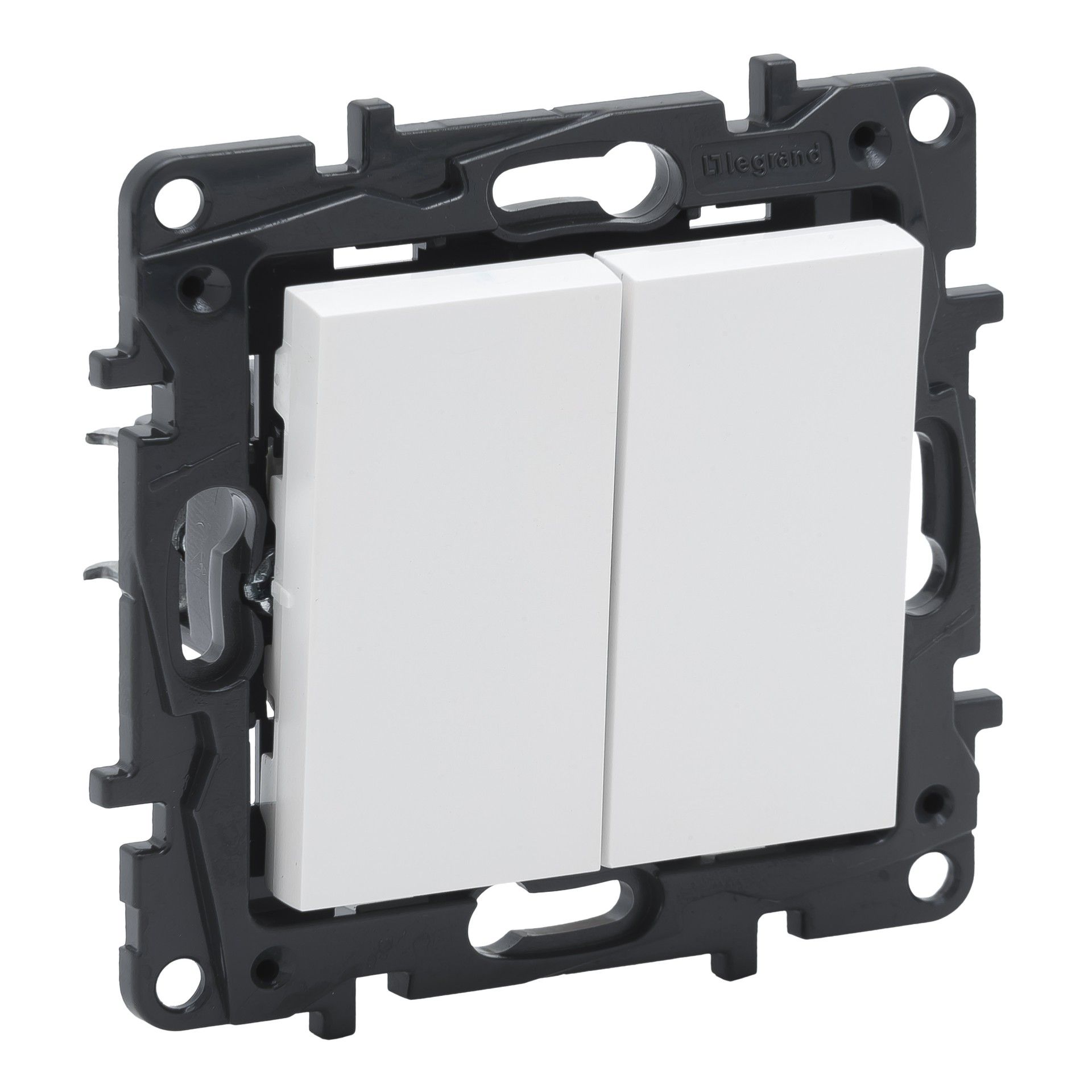 Interruptor/Comutador Escada Duplo Série Niloé Step Branco