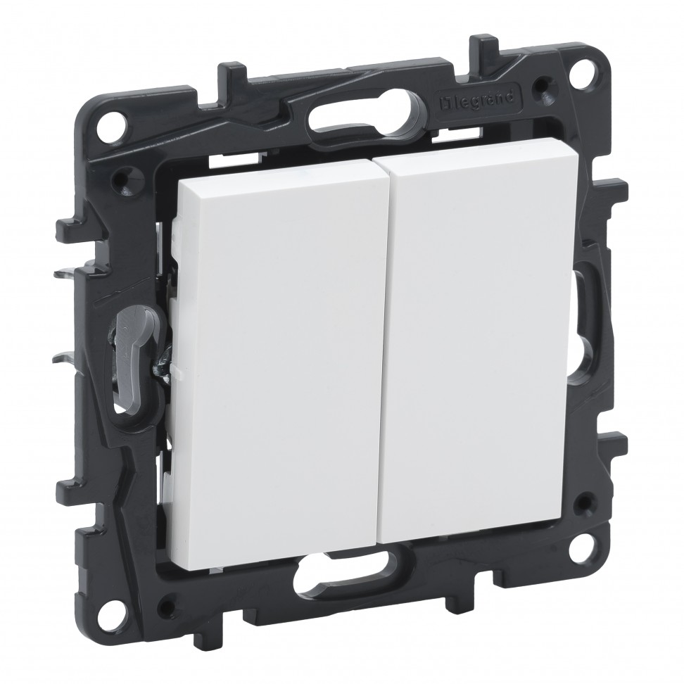Interruptor/Comutador Escada Duplo S�rie Nilo� Step Branco