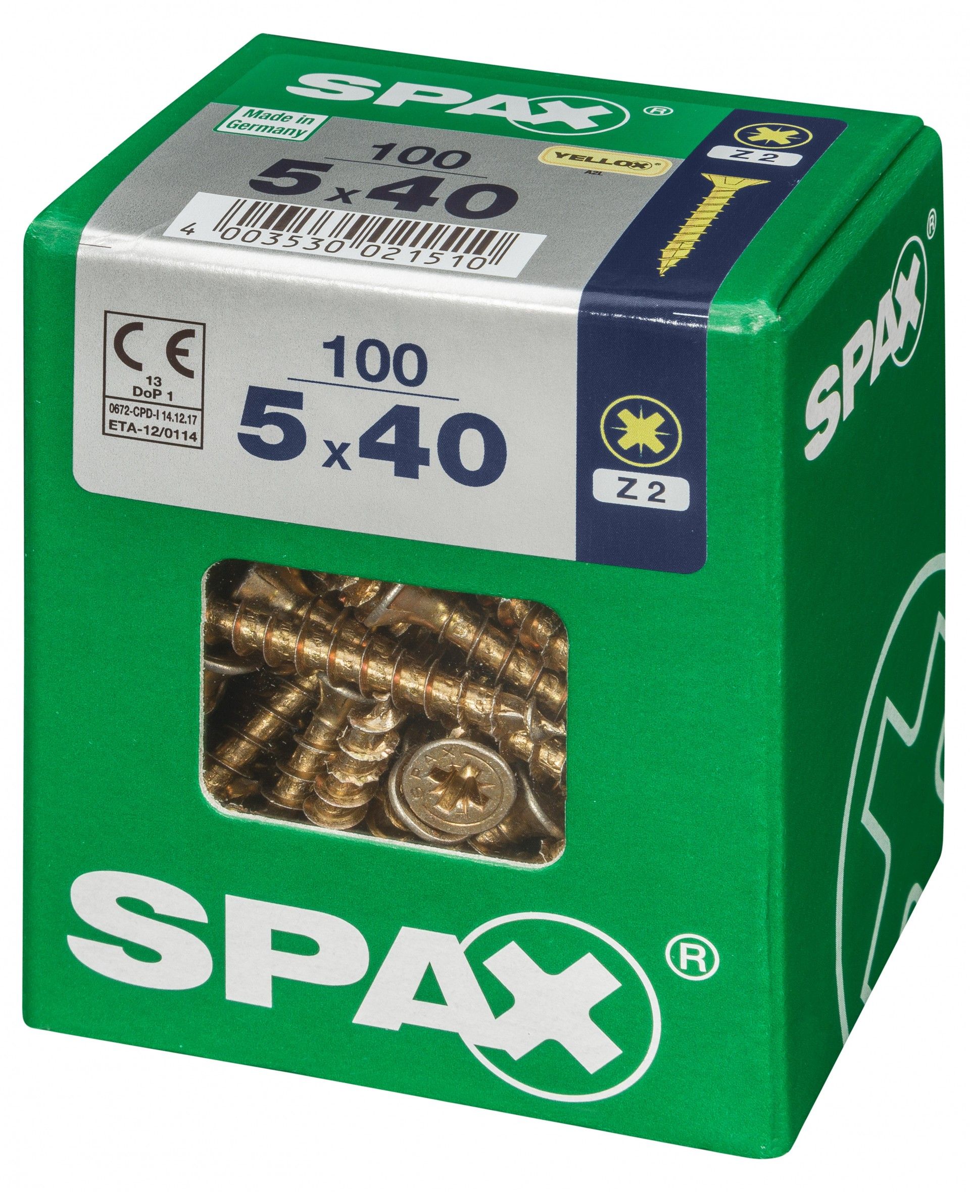 SPAX CP YELLOX 5x40mm L