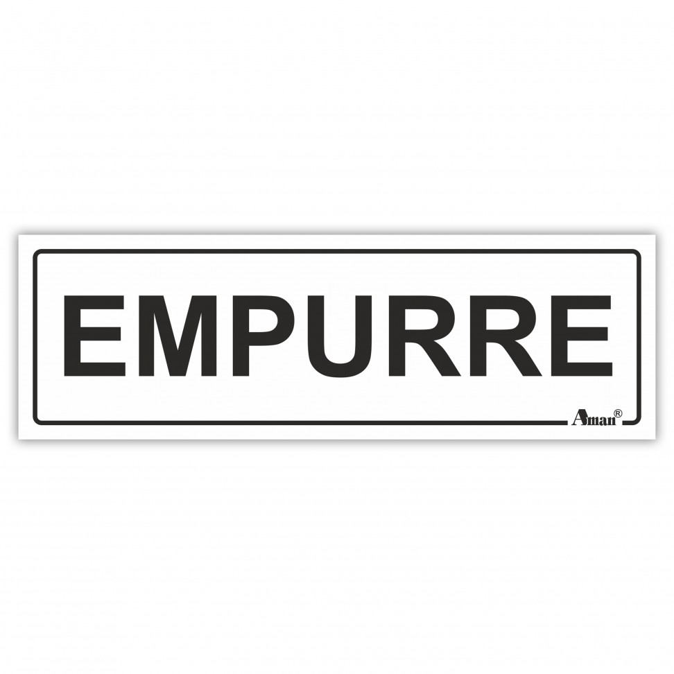 Sinal�tica Autocolante horizontal "Empurre"