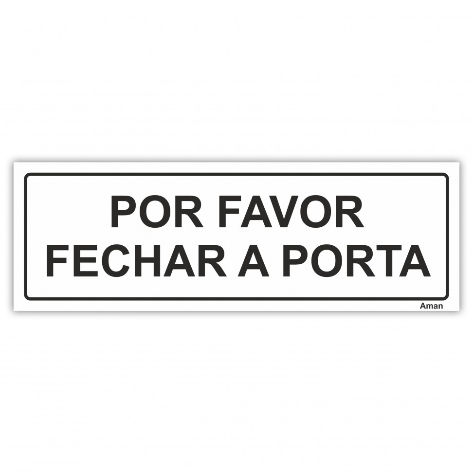 Sinal�tica Autocolante PF Feche a Porta