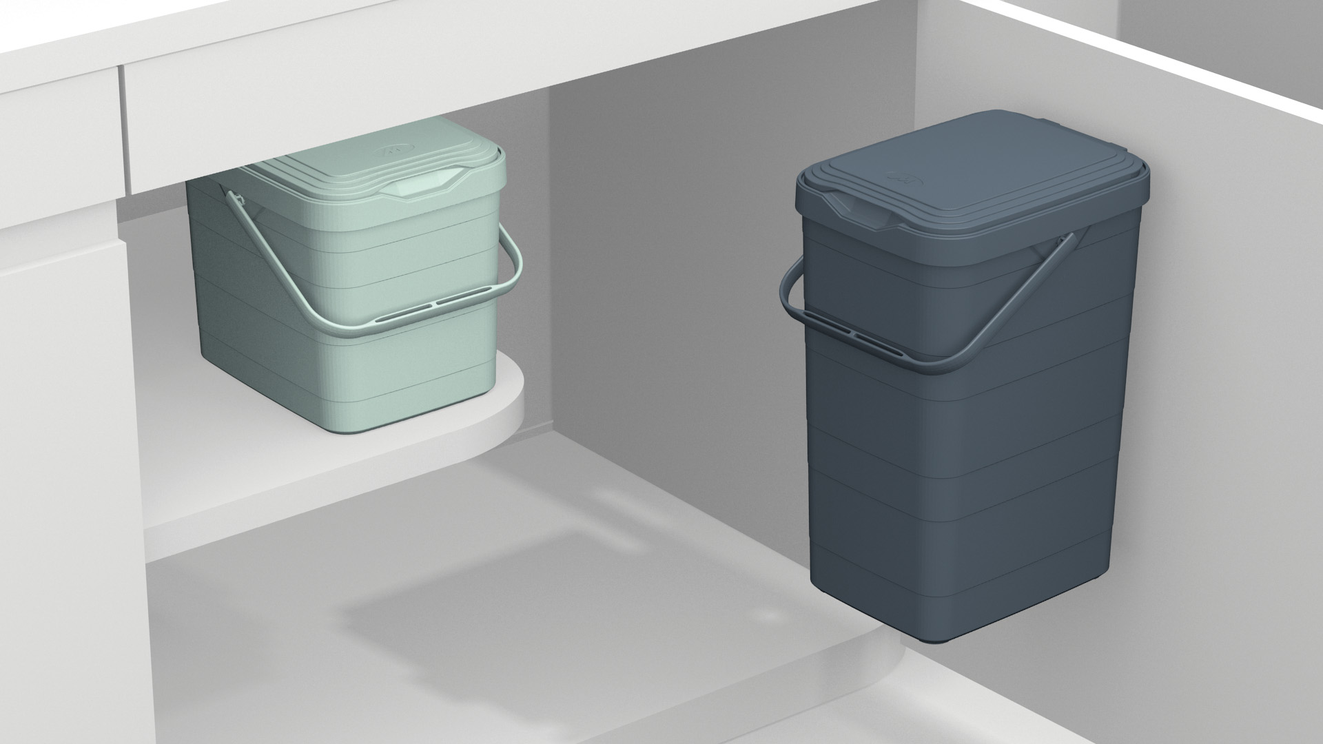 Balde c/ fixação 14L WALBIN cinza